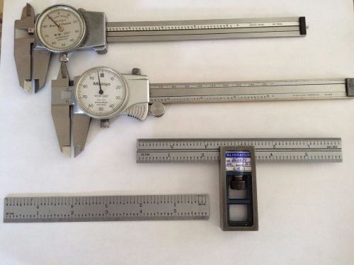 Machinist tools lot, mitutoyo, brown &amp; sharpe, starrett, calipers, scale for sale