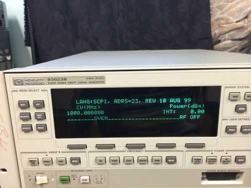 Hewlett Packard 83623B 10 MHz - 20 GHz w/ Calibration Opt. 001 004 008