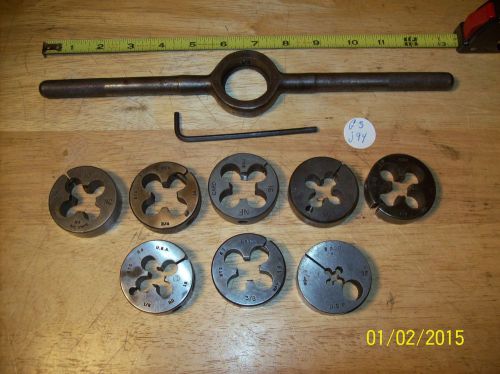 Threading dies &amp; wrench 1-1/2”diameter g.u.c. usa for sale