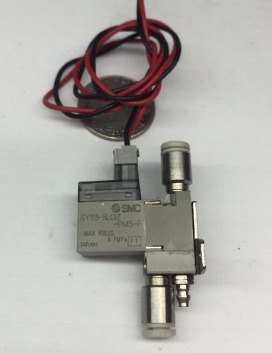 SMC SY113A-5LZ-PM3-F Max 0.7mp  24VDC 3 Way, Valve W/L-Wire