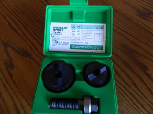 New Greenlee Ball Bearing Knockout Punch set 737BB
