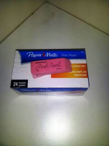 Paper Mate-Pink Pearl Eraser, Medium-24 ct New