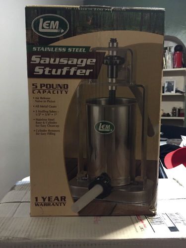 Lem Stainless Steel Sausage Stuffer 5 Lb Capacity (new)