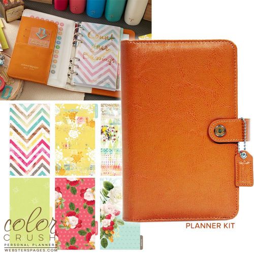 Websters pages planner (binder only) caramel w/ bonus divider pages! for sale