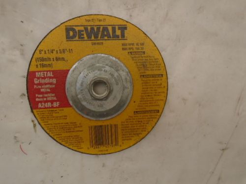 DEWALT 6 X  1/4  X 5/8 -11 GRINDING WHEELS 1 LOT OF 8