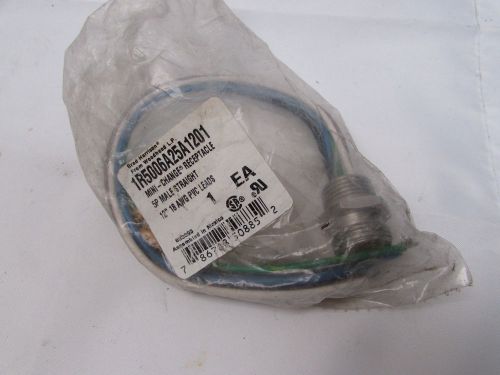 BRAD HARRISON 1R5006A25A1201 MINI-CHANGE RECEPTACLE 5P MALE 12&#034; 18AWG ***NIB***