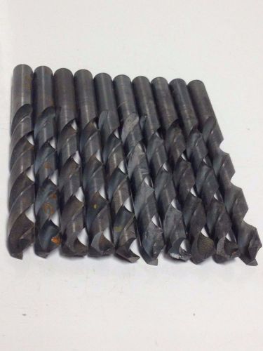 Lot of 10 Size 3/8&#034; Dormer HSS High Speed Steel Machining Drill Bits US #18