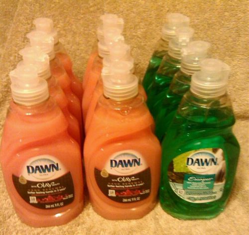 Lot of 12 NEW Mixed Dawn Ultra Dishwashing Liquid Soaps  9 oz FREE SHIPPING