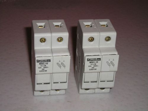 FERRAZ SHAWMUT 24212-S MODULAR FUSE BASE MSC.10 (10X38) 2-POLE 32A/690V BIPOLAR