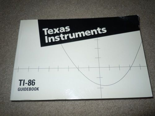 VINTAGE 1997 TEXAS INSTRUMENTS TI-86 GRAPHIC CALCULATOR GUIDEBOOK MANUAL GUIDE