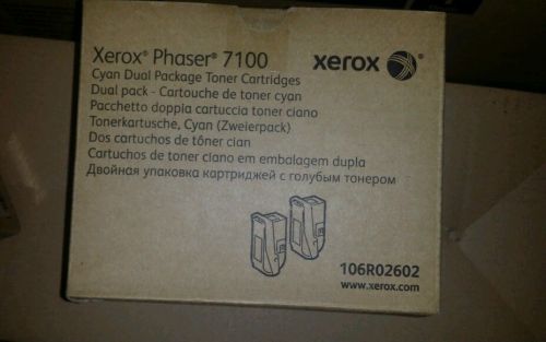 106R02602 Toner, 9000 Page-Yield, Cyan, 2/Pk GENUINE OEM SEALED