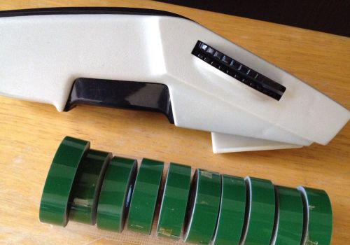 Vintage 9&#034; Embossing Dymo 1350 Label Maker &amp; 11 Rolls of Tape