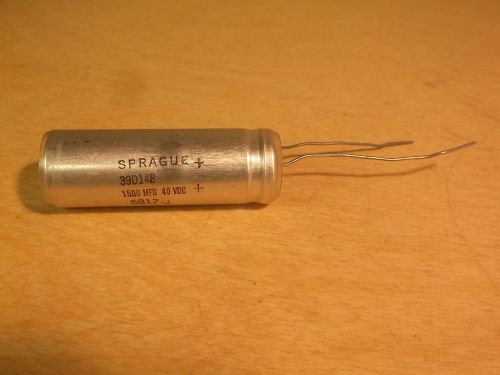 Sprague 390148 1500MFD 40VDC Capacitor *FREE SHIPPING*