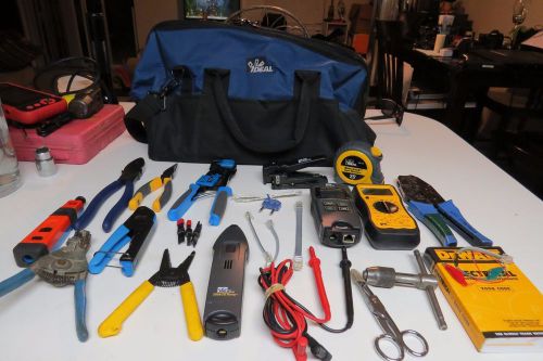 IDEAL 33-506 Tool Kit, Pro Network/TELCO Installer Kit PLUS EXTRAS LOOK!