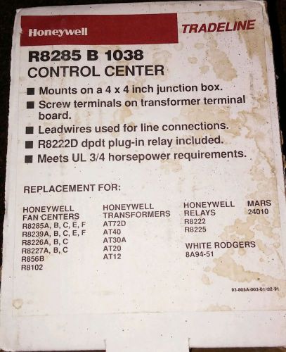 Honeywell control center R8285 B 1038