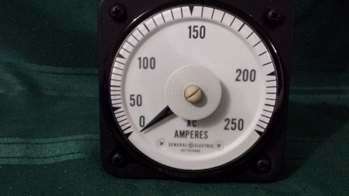 GE AC AMPERES 50-103131LSRS2 AB40 0-250 RANGE PANEL METER