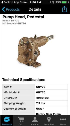 Dayton 6ny70 gear pump head 1/2&#034; ports for sale