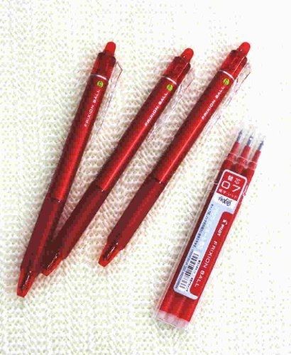 Pilot Frixion Ball Knock Retractable Erasable Gel Ink Pens,fine Point, - 0.7 Mm