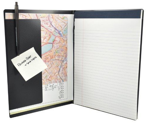 Saunders Padfolio Letter Size, Recycled Aluminum, Black, 1 Padfolio (00879)