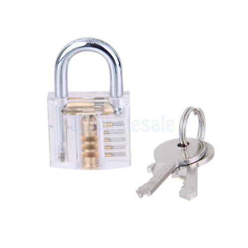 Transparent lock padlock training cutaway view brass practice for locksmith for sale