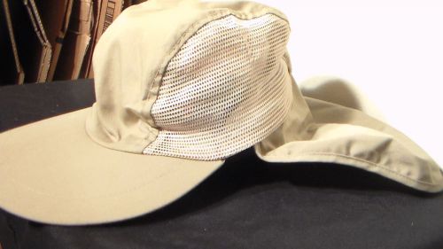 Ocean rider tan mesh neck shade  fishing hat~ made in usa~ m/l outdoor for sale