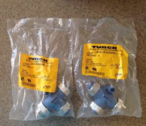 2 NEW FACTORY SEALED Turck RSM-2RKM 57 Diagnostic Tee Mini Fast Connector