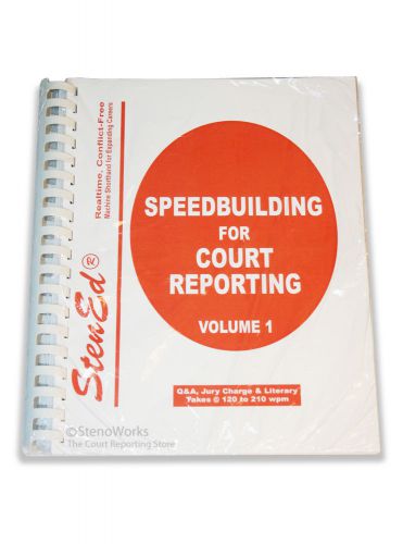 Stened speedbuilding for court reporting, volume 1 for sale