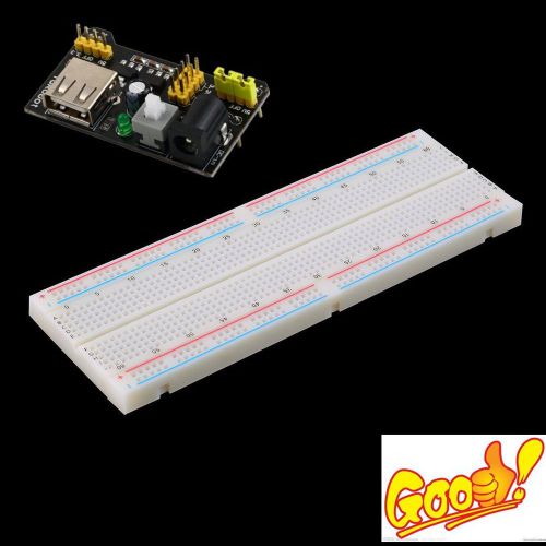 MB-102 Breadboard Protoboard 830 Tie Points 2 buses Test Circuit + Power Module