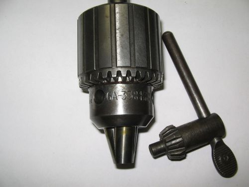 Jacobs #6A Drill Chuck/Key, 1/2&#034; Str Shank, JT33 Mount, 0-1/2&#034;Capacity, NOS, tbl