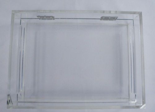 Russell Hazel Small Polished Edge Construction Acrylic Box * SIDE CRACKED*