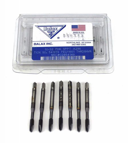 BALAX Spiral Point Tap 10-32 H6 THRDSHVR HSS TiCN Box of 7 USA 358388 A286 A2