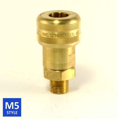 Foster 5 Series Brass Quick Coupler 1/2 Body 3/8 NPT Air Hose and Water Fittings