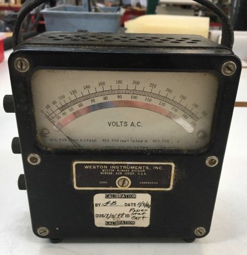 Vintage Weston Volts A.C. Meter  150/300