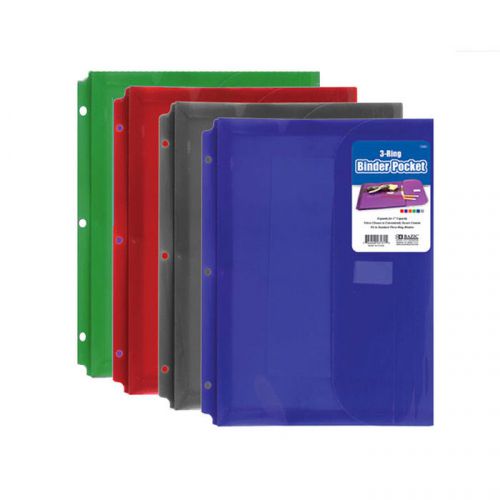 BAZIC 3 Ring Binder Pocket  of-24