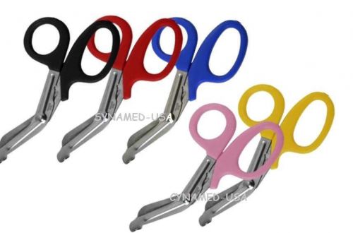 SET OF 5 EA PREMIUM GRADE  PARAMEDIC EMT TRAUMA SHEARS SCISSORS FIRST AID 7.25&#034;