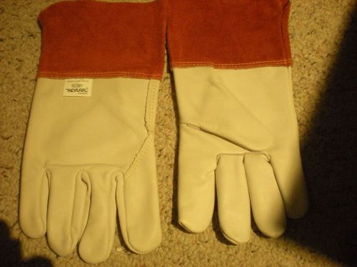 (3)  dupont top grain pigskin 4&#034; cuff kevlar palm mig welding gloves x-large for sale