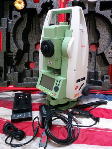 Leica ts02 plus 5&#034; total station, surveying equipment awesome condition for sale