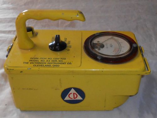 GEIGER COUNTER &#034;CIVIL DEFENSE-ERA&#034; YELLOW, OCDM NO. CDV-720, VICTOREEN CO.