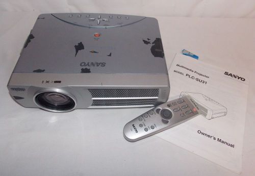 Sanyo Pro- X PLC-SU31 Multimedia Digital  Projector w Remote PARTS REPAIR ONLY