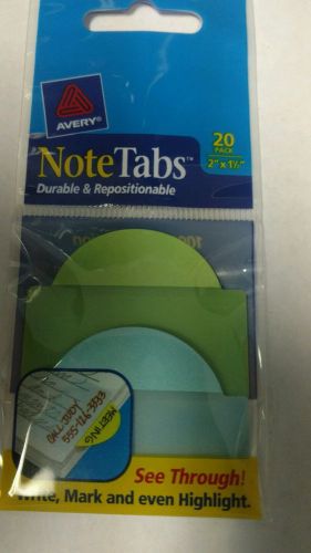 Avery Note Tabs 2&#034; x 1-1/2&#034; 20 Pk 16316