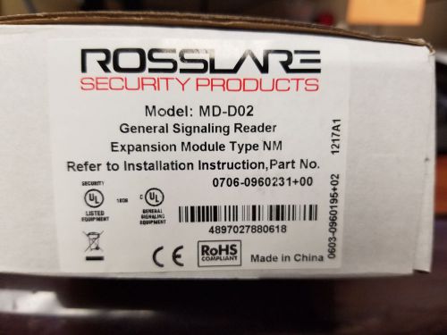 Rosslare security products md-d02 expansion module type nm for sale