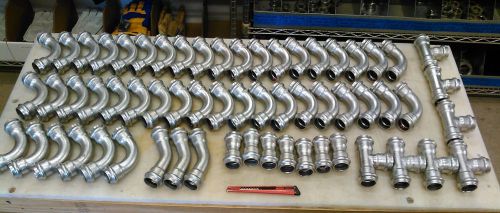 Large Lot of Vic-Press 3/4&#034; Fittings = (61 PCS) = Stainless Steel Sch. 10 = NEW!