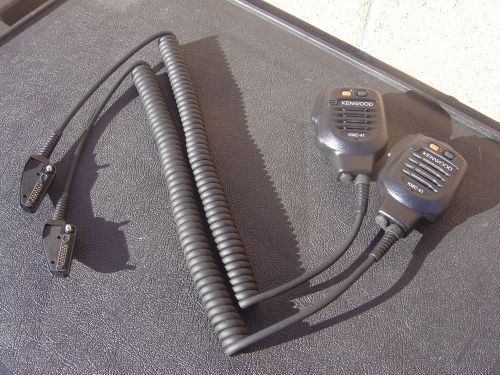 2 KENWOOD KMC-41 SPEAKER MICS FOR TK SERIES 2 WAY RADIO NICE LOOK