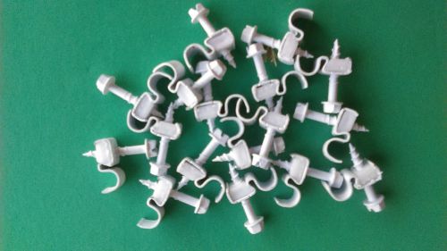 STEEL SCREW CLIP RG-6 White Powder Coated 17 Screws 1923 By Allied Bolt (NEW)