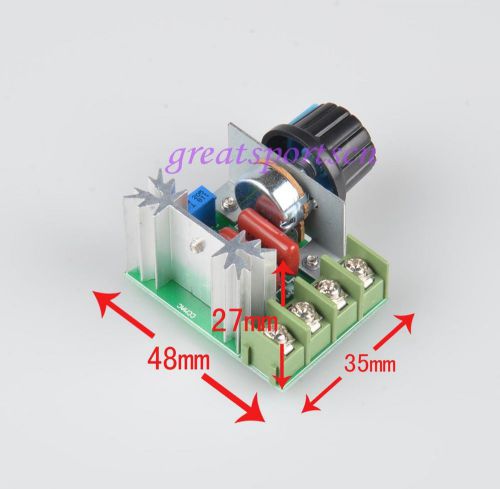 NEW 10A Adjustable Voltage Regulator PWM AC Motor Speed SCR Controller 50V-220V