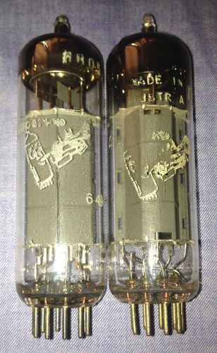 Pair of AMPEREX Bugle Boy EL84 6BQ5 Power Tubes Germany D-Getter, Full Tested