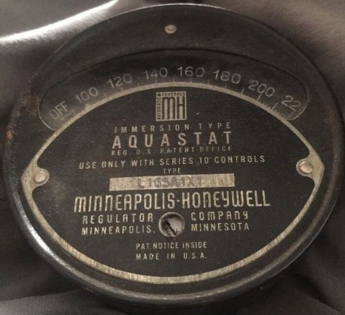 VINTAGE ~ AQUASTAT  IMMERSION TYPE B6510 C.S. NO. 363–067 MINNEAPOLIS HONEYWELL