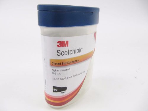 9 Pks NEW S-31-A 3M Scotchlok Closed End Crimp Sleeve Connectors (9 packs of 50)