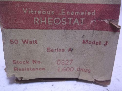 OHMITE 0327 MODEL J RHEOSTAT POTENTIOMETER *NEW IN A BOX*