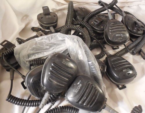 Lot of 13 Icom HM-138 Speaker Microphones for F50 F60 F70 F80 M87 M88 etc All 13